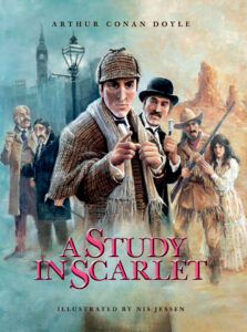 A Study In Scarlet. Sherlock Holmes. Af Arthur Conan Doyle. Illustreret af Nis Jessen.