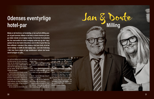 Jan og Dorte Milling, hotelejere. Fra bogen Mit Odense – 12 personligheder fortæller.