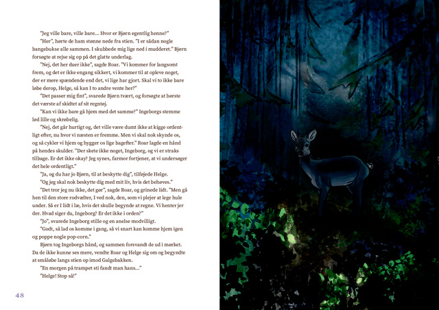 Spøgelset på galgebakken – De fire fra Vestermarie. Side 48-49.